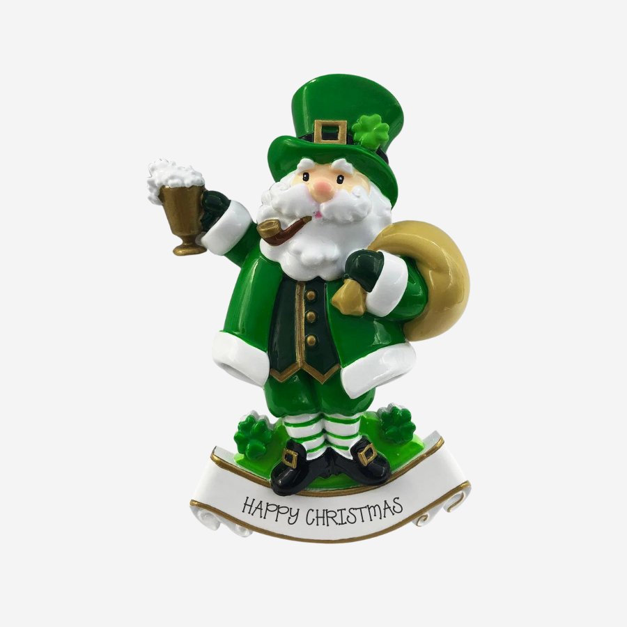 Irish Santa Leprechaun Personalised Christmas Decoration