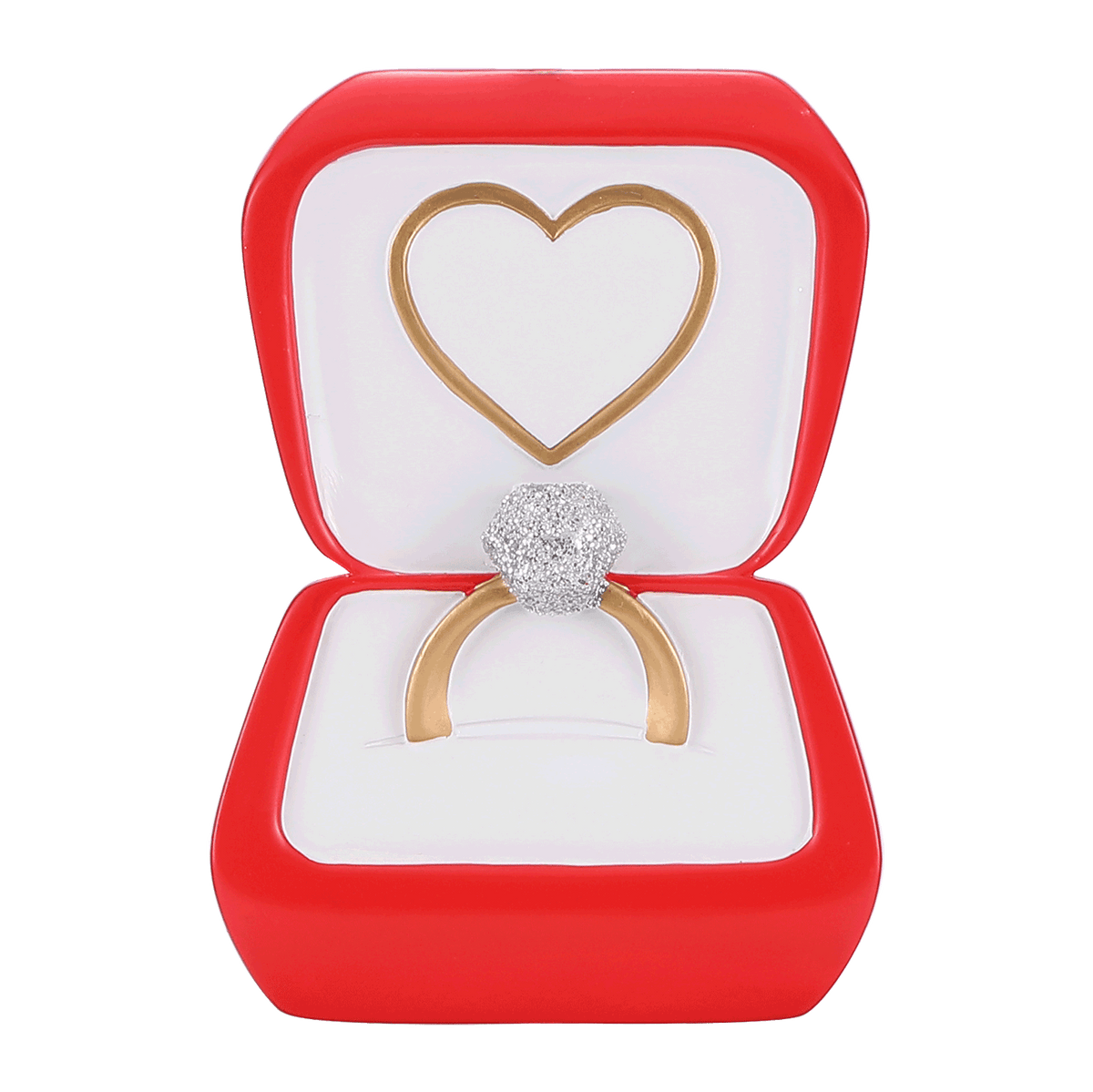 Engagement Ring - Red - Personalised Christmas Decoration