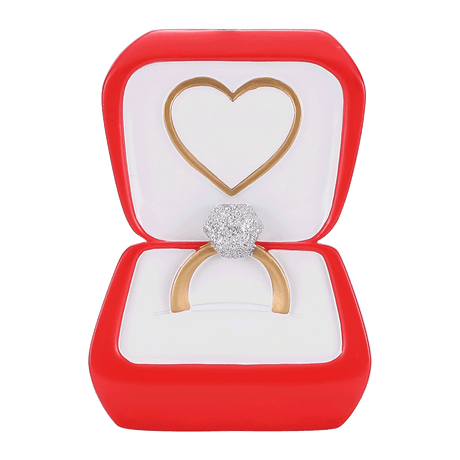 Engagement Ring - Red - Personalised Christmas Decoration