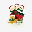 Family of 3 with their Dog Personalised Christmas Decoration