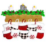 Mitten Family of 10 Personalised Christmas Decoration