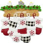 Mitten Family of 12 Personalised Christmas Decoration