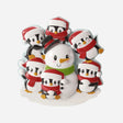 Family Building a Snowman (Family of 6) Personalised Christmas Decoration
