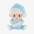 Baby Holding a Christmas Ornament (Blue) Personalised Christmas Decoration