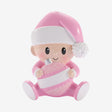 Baby Holding a Christmas Ornament (Pink) Personalised Christmas Decoration