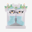 Twin Penguins in Stockings (Blue & Blue) Personalised Christmas Decoration