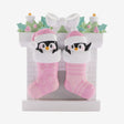 Twin Penguins in Stockings (Pink & Pink) Personalised Christmas Decoration