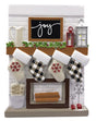 Fireplace Mantle - Family of 4 Personalised Christmas Decoration
