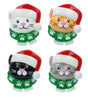 Cat Attachment with Christmas Scarf Add to your Family Decoration