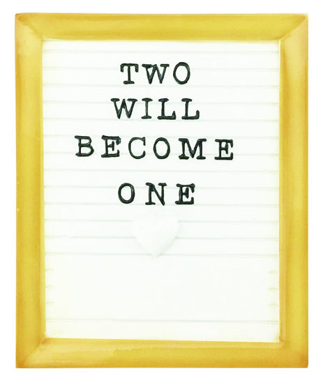 Two Will Become One Personalised Christmas Decoration