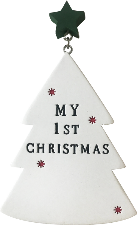 Babys 1st Christmas Tree - Personalised Christmas Decoration - Trim The Tree