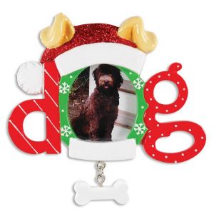 Christmas Dog Frame Personalised Christmas Ornament