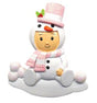 Baby Girl in Snowman Suit