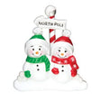 North Pole Family of 2 Personalised Christmas Decoration
