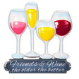 Friends and Wine the Older the better Personalised Christmas Decoration