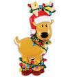 Deer Tangled in Lights Personalised Christmas Decoration