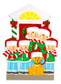 Family of 5 with Dog Personalised Christmas Decoration