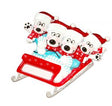Bears on Sled of 4 Personalised Christmas Ornament