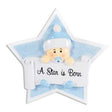 Babys First - Baby Boy A Star is born - Blue Personalised Christmas Decoration