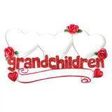 Grandchildren Hearts x 3 Personalised Christmas Decoration