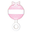 Pink Baby Rattle Personalised Christmas Ornament