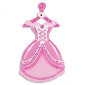 Princess Dress Personalised Christmas Decoration Ornament