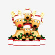 New Reindeer Family of 4 Personalised Christmas Decoration