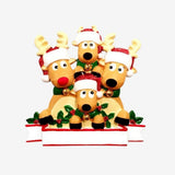 New Reindeer Family of 4 Personalised Christmas Decoration