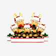 New Reindeer Family of 5 Personalised Christmas Decoration
