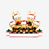 New Reindeer Family of 5 Personalised Christmas Decoration