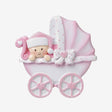 New Baby Carriage - Pink Personalised Christmas Decoration