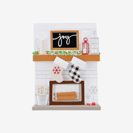 Fireplace Mantle - Family of 2 - Personalised Christmas Decoration