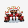 Mr & Mrs Reindeer with 2 children Personalised Christmas Decoration