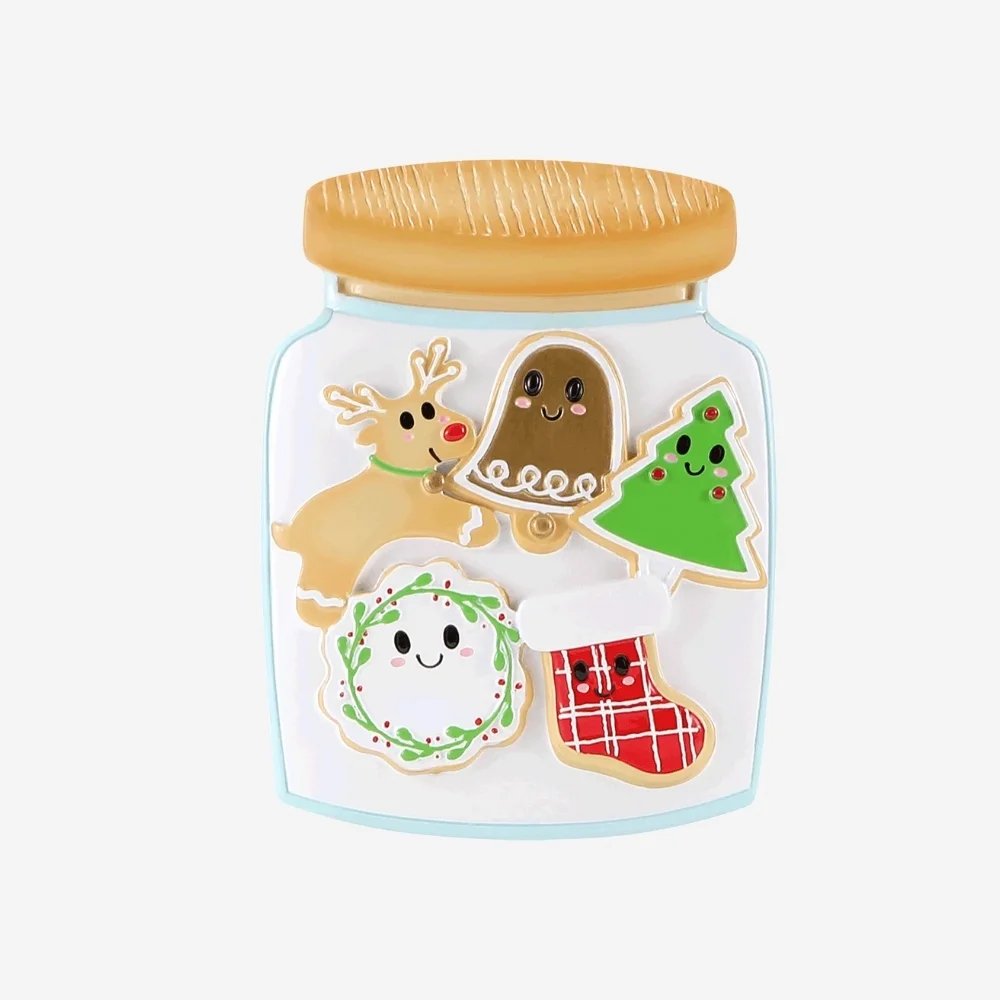 Cookie Jar Family of 5 Personalised Christmas Decoration