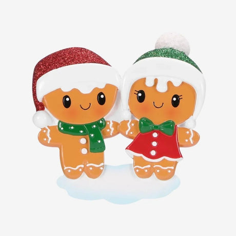 Gingerbread Couple Personalised Christmas Decoration