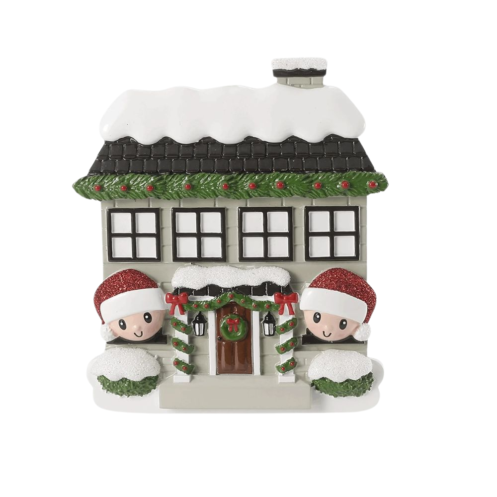 New House Family of 2 Personalised Christmas Decoration