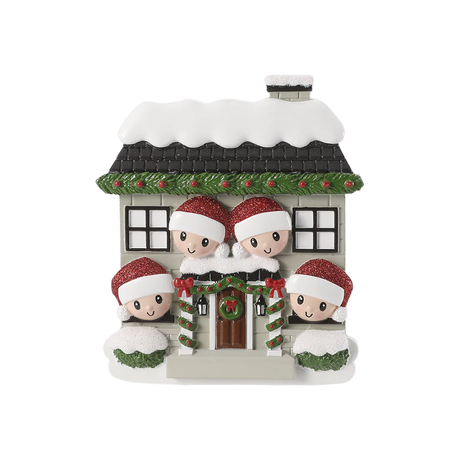 New House Family of 4 Personalised Christmas Decoration