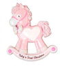 Baby Girl Rocking Horse (New) Personalised Christmas Ornament