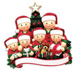 Opening Presents (family of 6) Personalised Christmas Ornament
