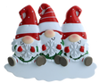 Gnome Family of 3 Personalised Christmas Decoration