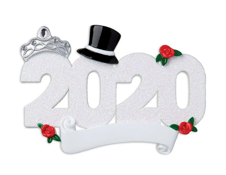 Top Hat Wedding 2020 Personalised Christmas Decoration