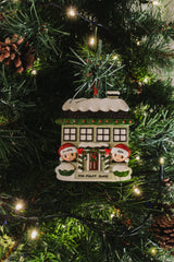 New House Family of 2 Personalised Christmas Decoration hanging on a Christmas tree