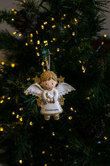 Boy Angel with Dove hanging on a Christmas tree