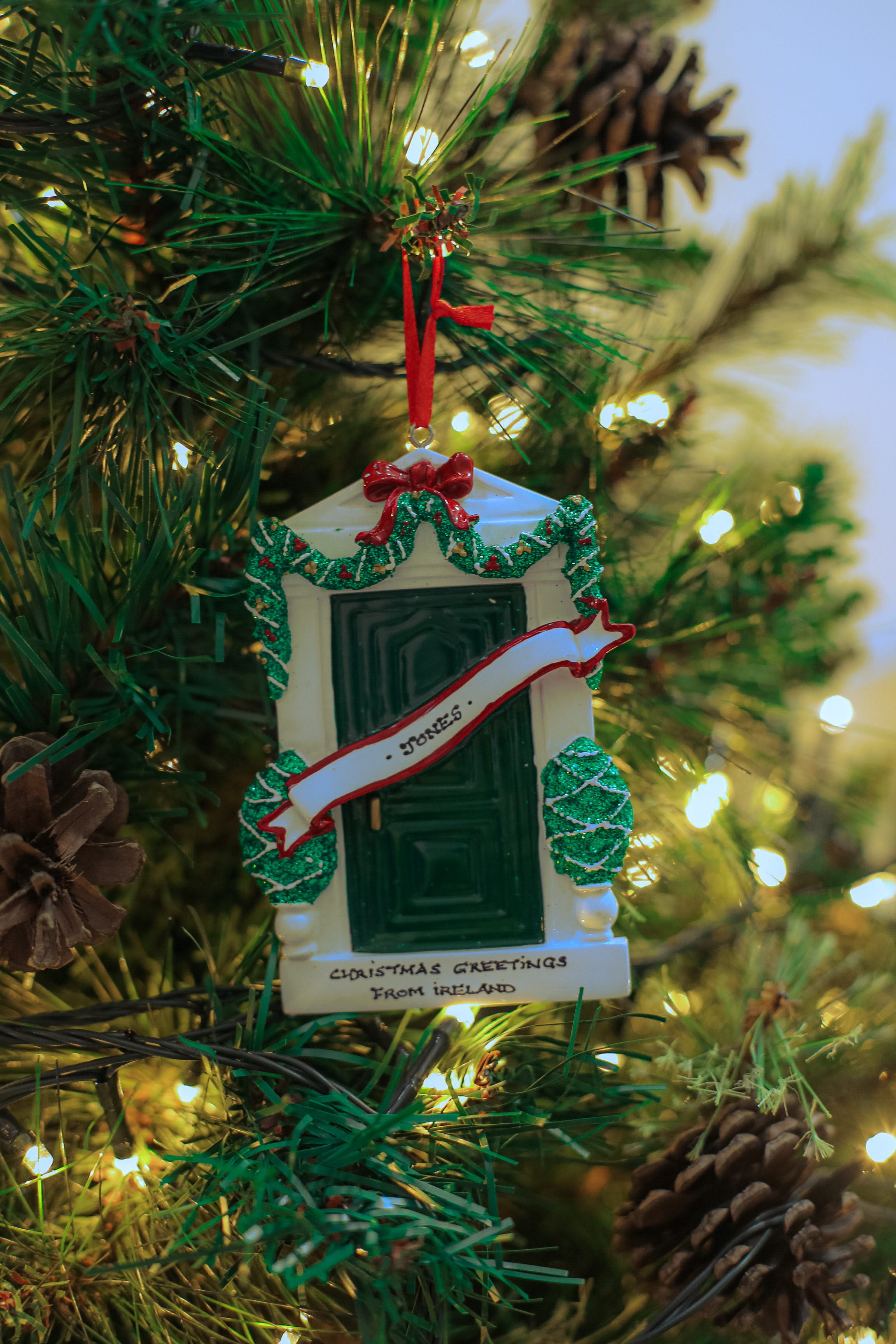 Green Door Personalised Christmas Decoration